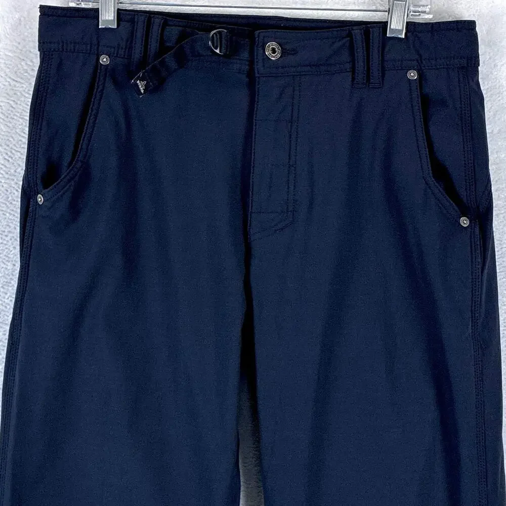 Prana Pants Mens M Black Zion Nylon Stretch Belted Performance Hiking Outdoors